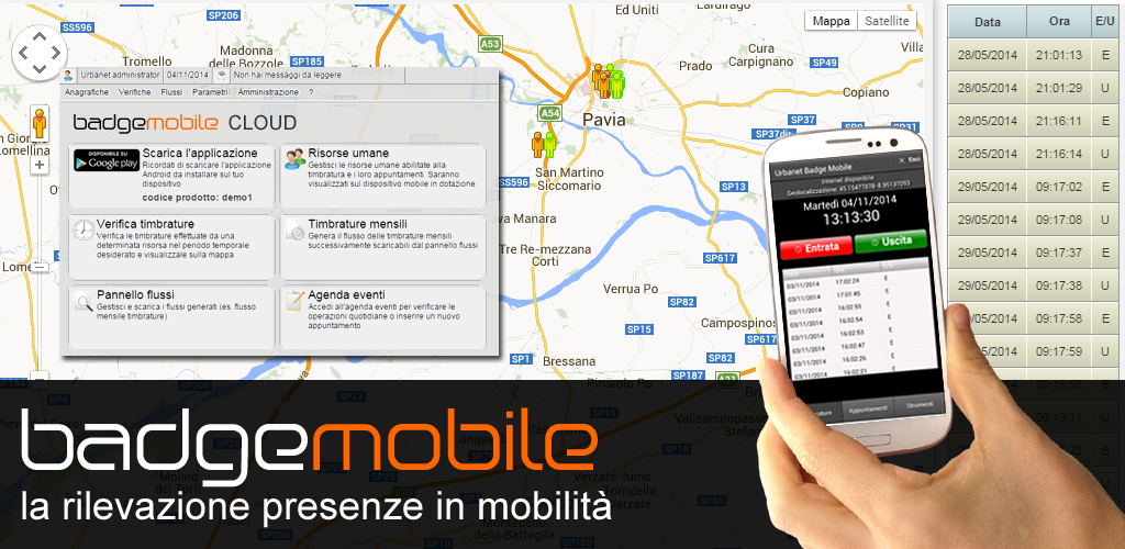 Urbanet Badge Mobile - La rilevazione presenze in mobilità